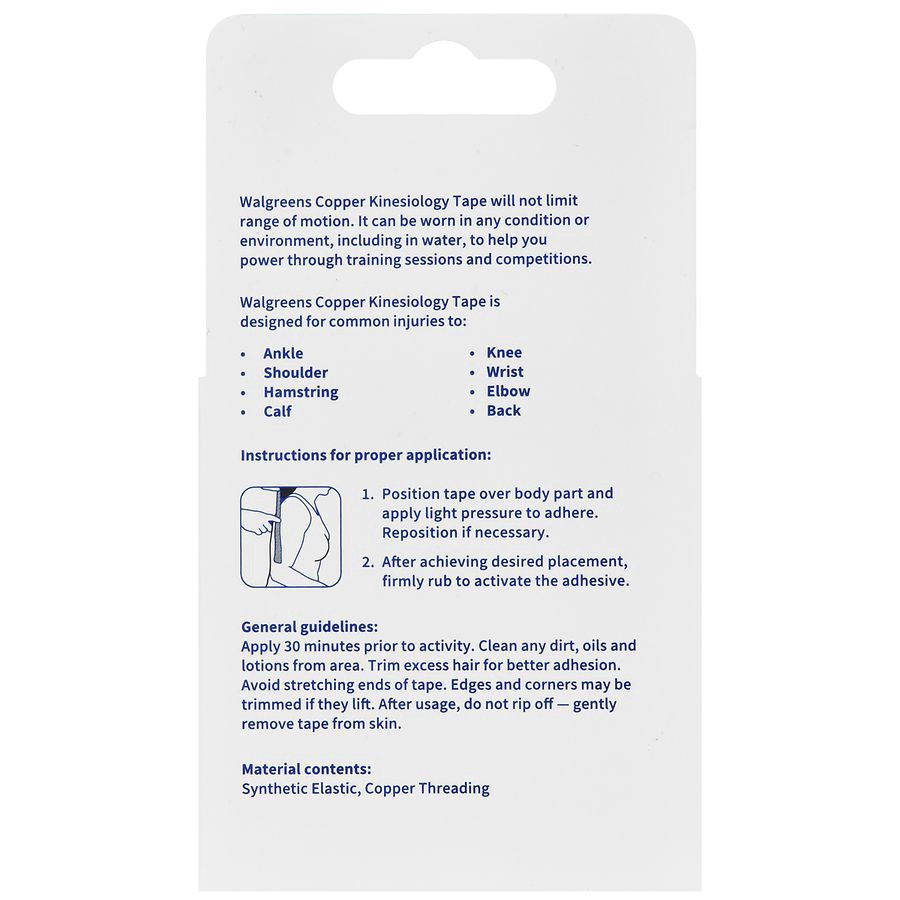 slide 4 of 5, Walgreens Copper Kinesiology Tape I-Strips, 20 ct