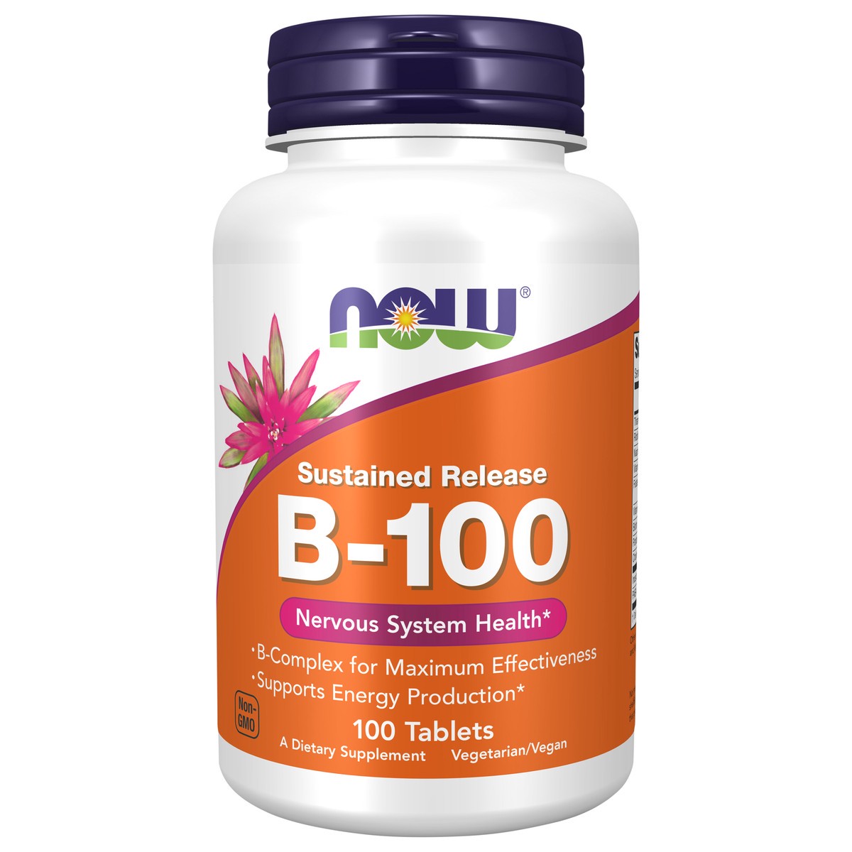 slide 1 of 4, NOW Vitamin B-100 Sustained Release - 100 Tablets, 100 ct