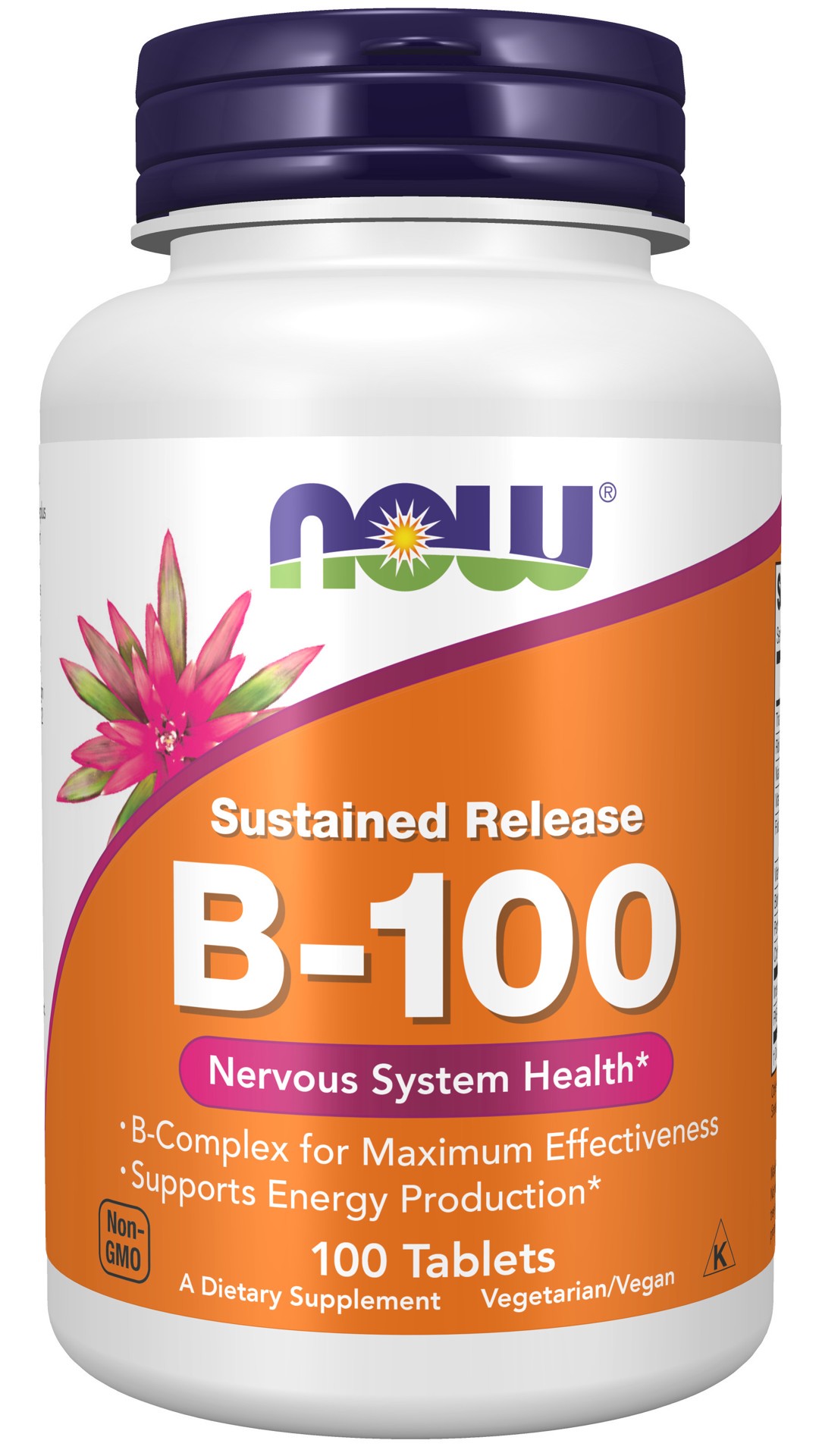 slide 1 of 4, NOW Vitamin B-100 Sustained Release - 100 Tablets, 100 ct