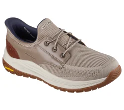 Skechers Men's Meroe-Alden Slip-In Casuals, Taupe, Size 12