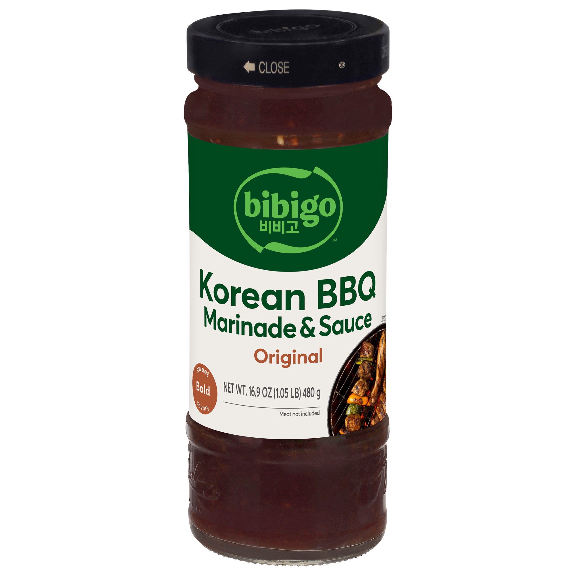 slide 1 of 1, Bibigo Original Korean BBQ Marinade & Sauce, 16.9 fl oz