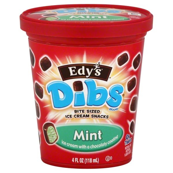 slide 1 of 1, Edy Dibs Mint Choc, 4 oz