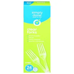 Simply Done Clear Forks 24 ea