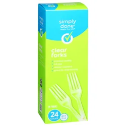 Simply Done Clear Forks 24 ea