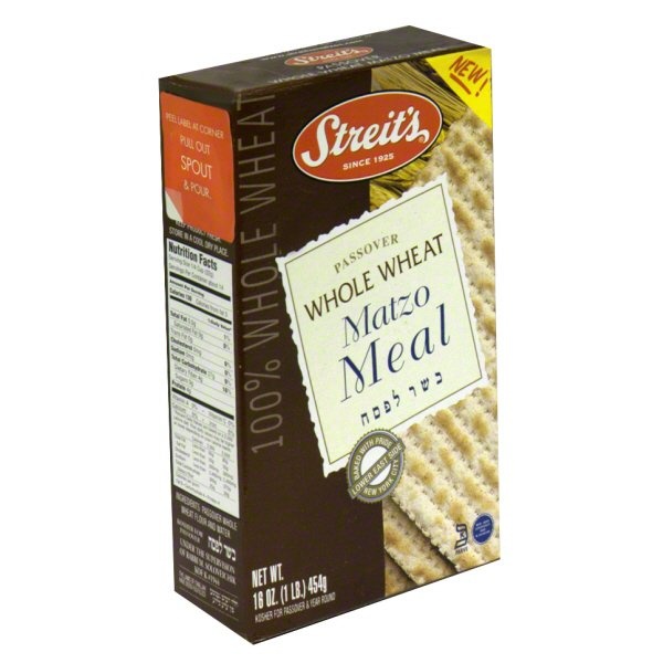 slide 1 of 1, Streit's Matzo Meal, Whole Wheat, 16 oz