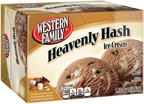 slide 1 of 1, Western Family Heavenly Hash Ice Cream, 56 oz