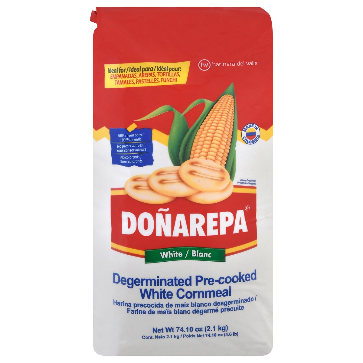 slide 8 of 13, Doñarepa Degerminated Pre-Cooked Cornmeal 74.10 oz, 74.10 oz