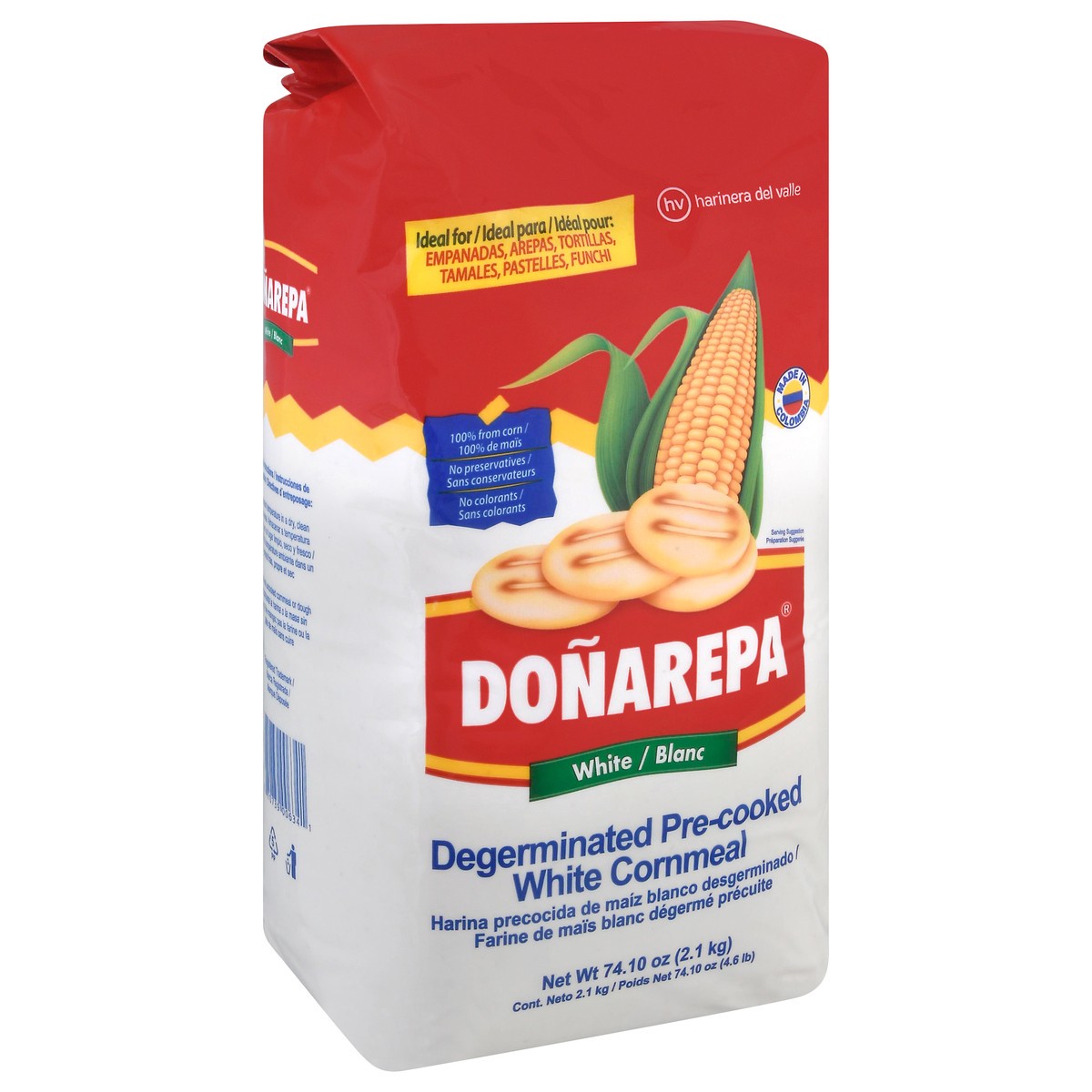 slide 9 of 13, Doñarepa Degerminated Pre-Cooked Cornmeal 74.10 oz, 74.10 oz