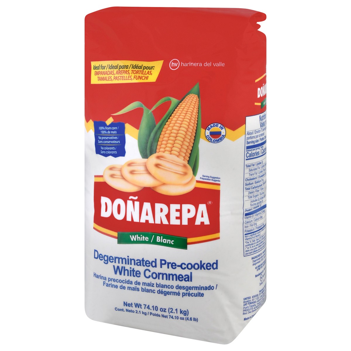 slide 10 of 13, Doñarepa Degerminated Pre-Cooked Cornmeal 74.10 oz, 74.10 oz