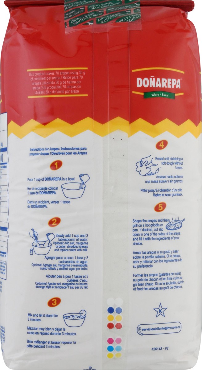 slide 13 of 13, Doñarepa Degerminated Pre-Cooked Cornmeal 74.10 oz, 74.10 oz