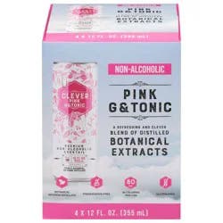 Clever Cocktails Pink G&T Na 4Pk Can 12O