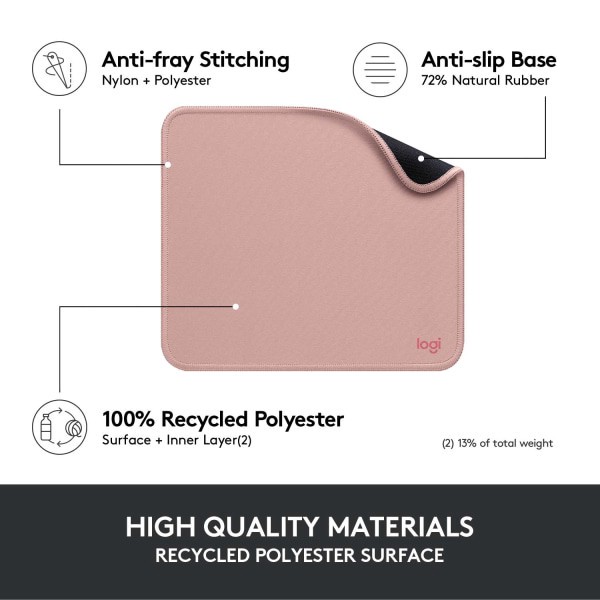 slide 7 of 8, Logitech Studio Series Mouse Pad in Dark Rose, 1 ct