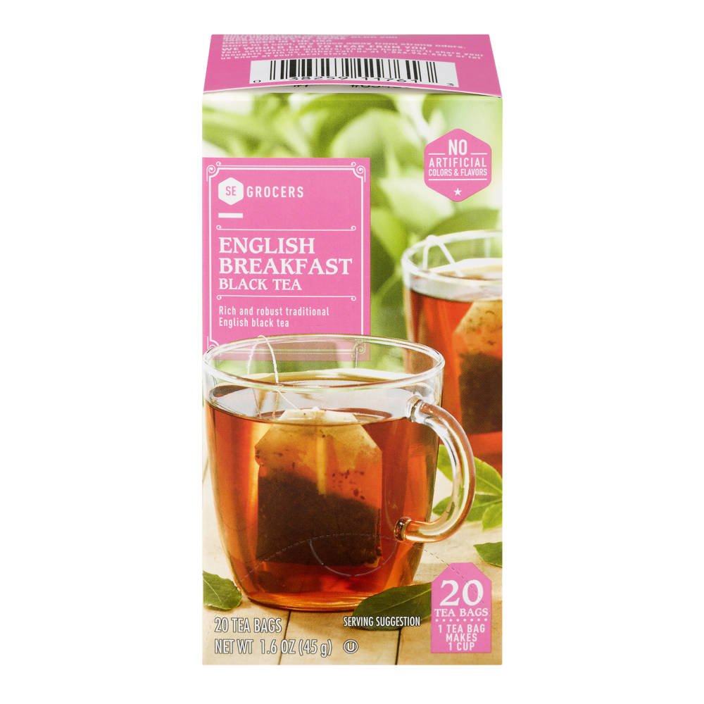 slide 1 of 1, SE Grocers Black Tea English Breakfast- 20 ct, 20 ct