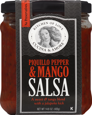 slide 1 of 1, Cucina & Amore Cucina Piquillo Pepper & Mango Salsa, 14.8 oz