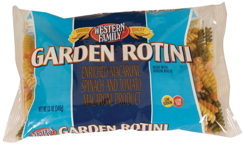 slide 1 of 5, Western Family Garden Rotini Pasta, 12 oz