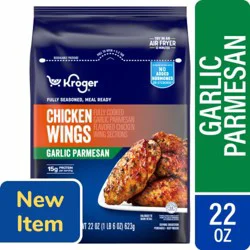 Kroger® Frozen Fully Cooked Garlic Parmesan Bone In Chicken Wings, 22 oz