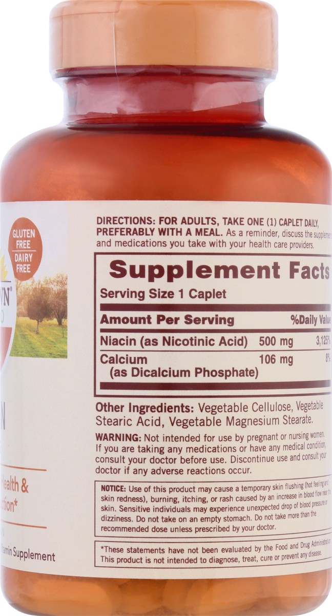 slide 11 of 11, Sundown Clean Nutrition 500 mg Timed Release Caplets Niacin 200 ea, 200 ct