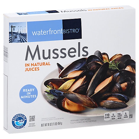 slide 1 of 1, Waterfront Bistro Mussels In Natural Juices, 16 oz