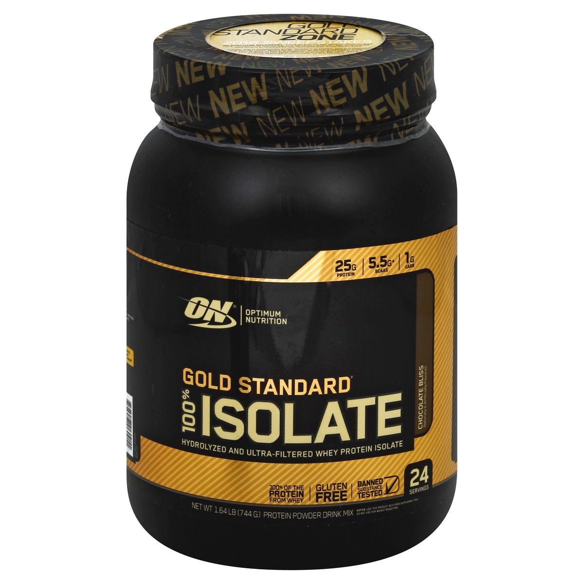 slide 1 of 2, Optimum Nutrition Gold Standard 100% Isolate - Chocolate Bliss, 1 ct