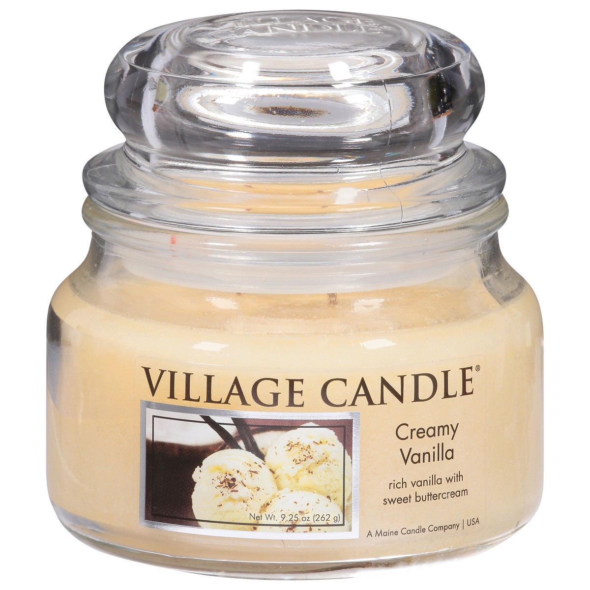 slide 1 of 9, Village Candle Creamy Vanilla Jar Candle, 11 oz