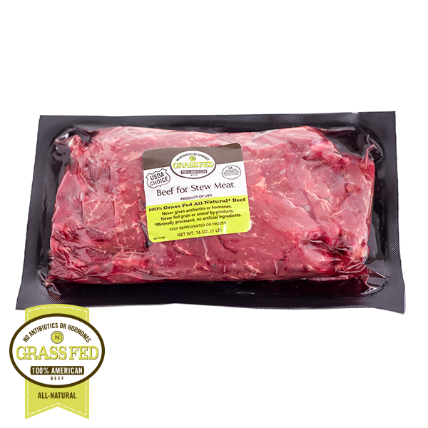 slide 1 of 1, L&B Grass Fed Beef Stew Meat, 16 oz