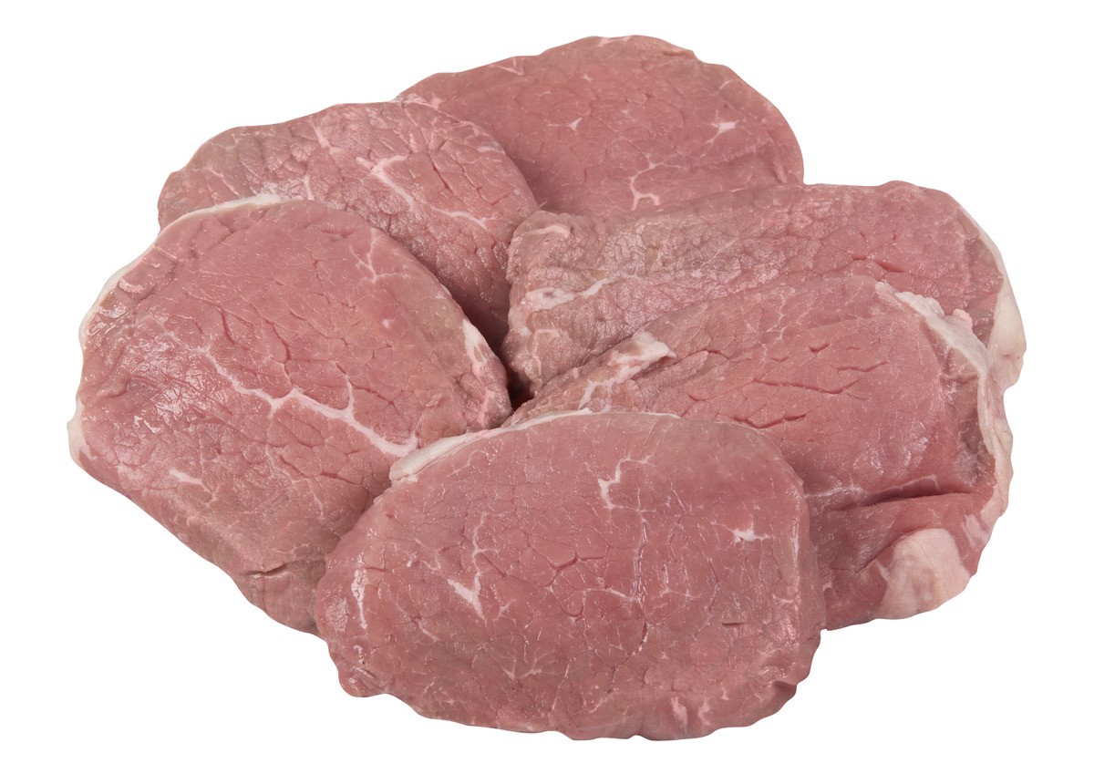 slide 1 of 1, Beef Eye Of Rnd Steak Bnls, per lb
