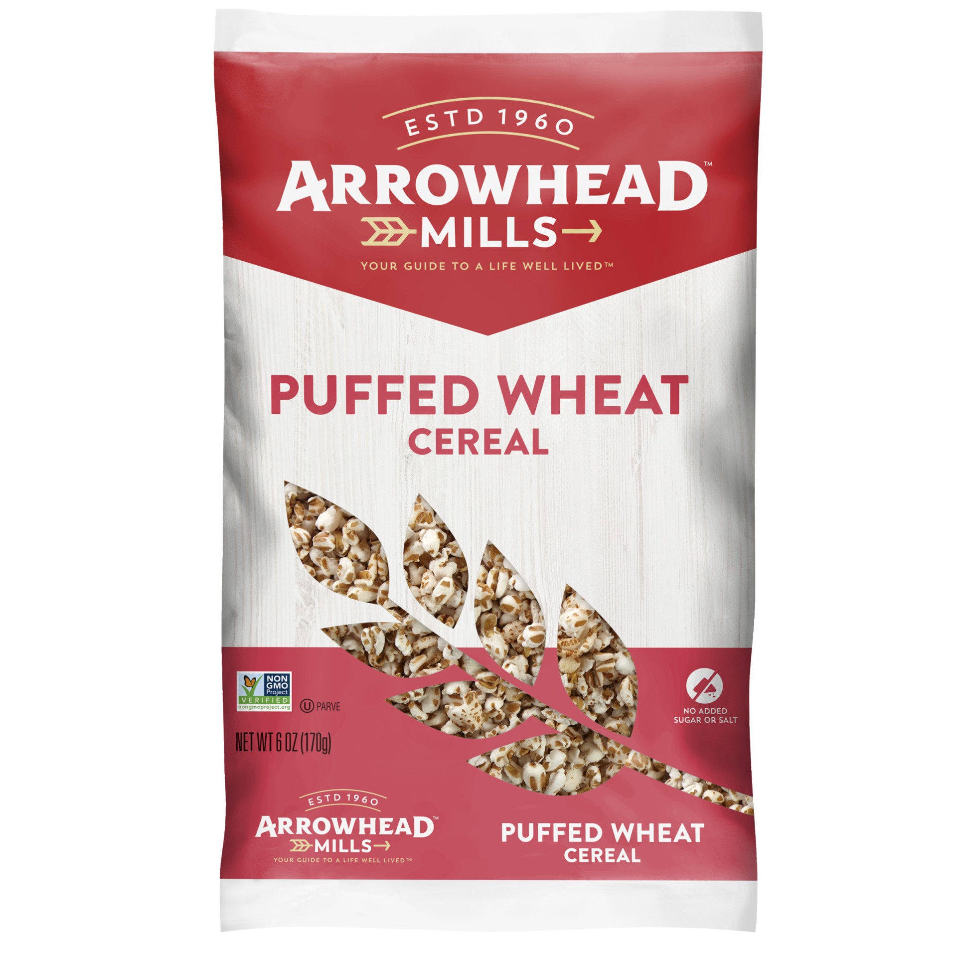 slide 1 of 1, Arrowhead Mills Whole Grain Puffed Wheat Cereal, 6 oz