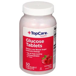 TopCare Health Raspberry Glucose 50 Chewable Tablets