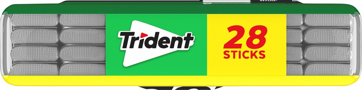 slide 6 of 9, Trident Spearmint Sugar Free Gum, 28 Piece Pocket Pack, 1.78 oz