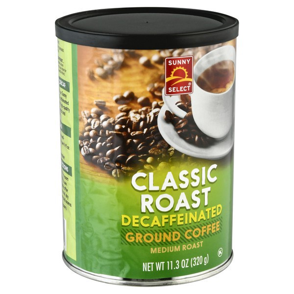 slide 1 of 1, Sunny Select Ground Medium Roast Decaffeinated Classic Roast Coffee 11.3 oz, 11.3 oz