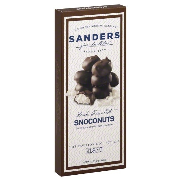 slide 1 of 1, Sanders Dark Chocolate Snoconuts, 3.75 oz