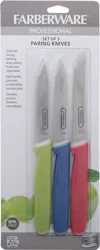 Farberware Professional Set of 3 Paring Knives 1 ea Blister Pack