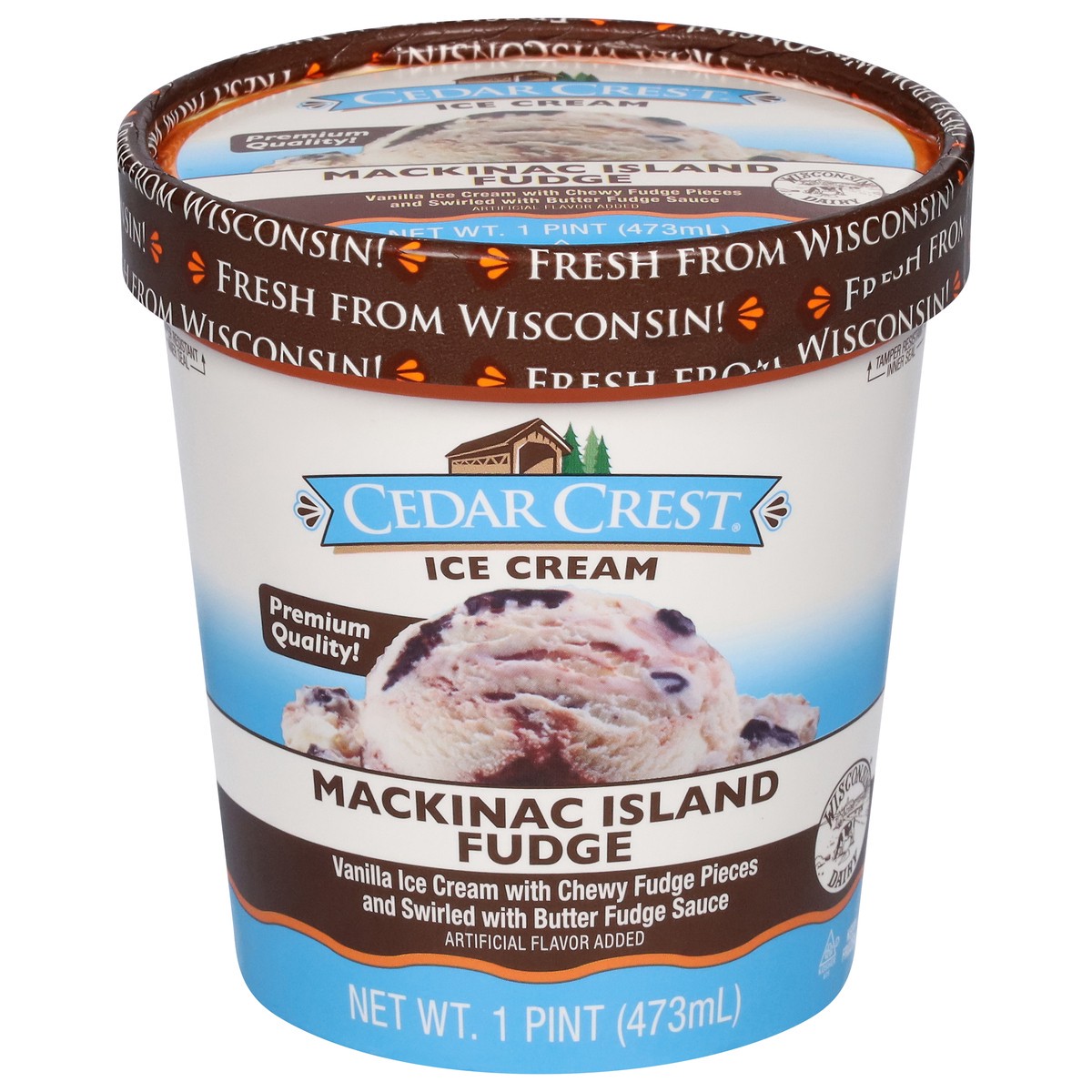 slide 3 of 13, Cedar Crest Mackinac Island Fudge Ice Cream 1 pt, 1 pint