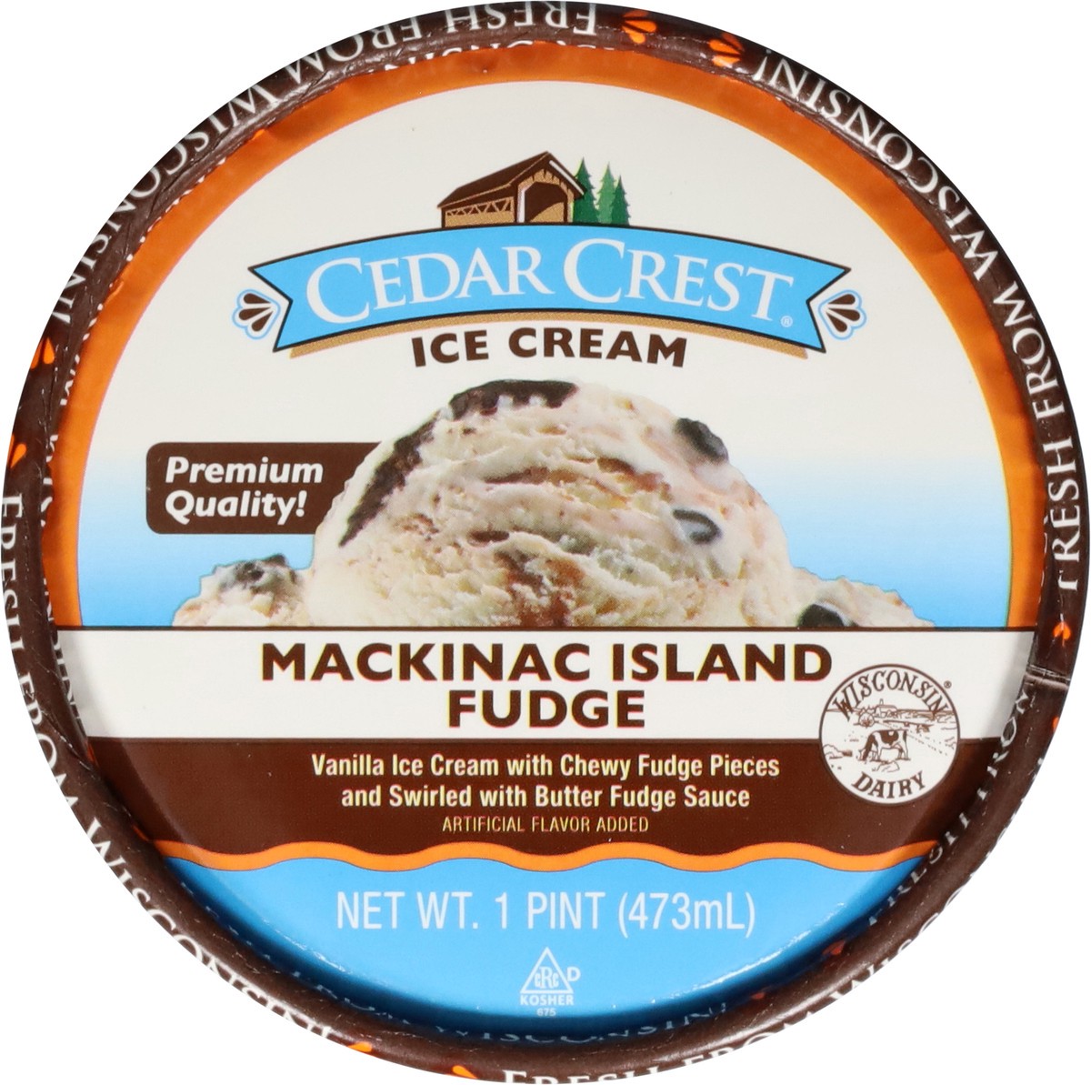slide 12 of 13, Cedar Crest Mackinac Island Fudge Ice Cream 1 pt, 1 pint