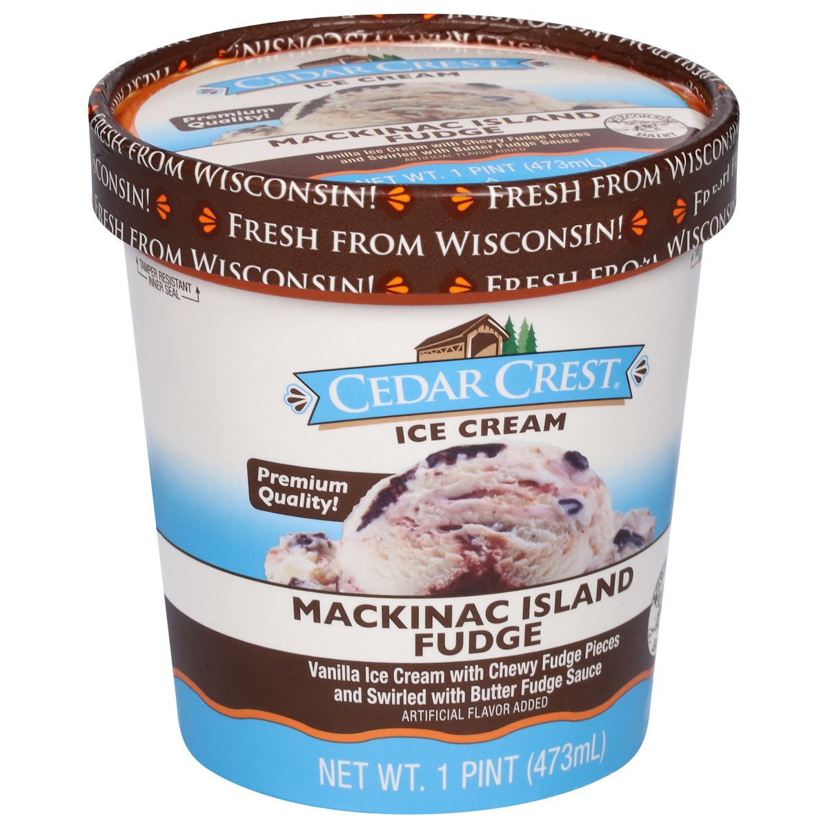 slide 13 of 13, Cedar Crest Mackinac Island Fudge Ice Cream 1 pt, 1 pint