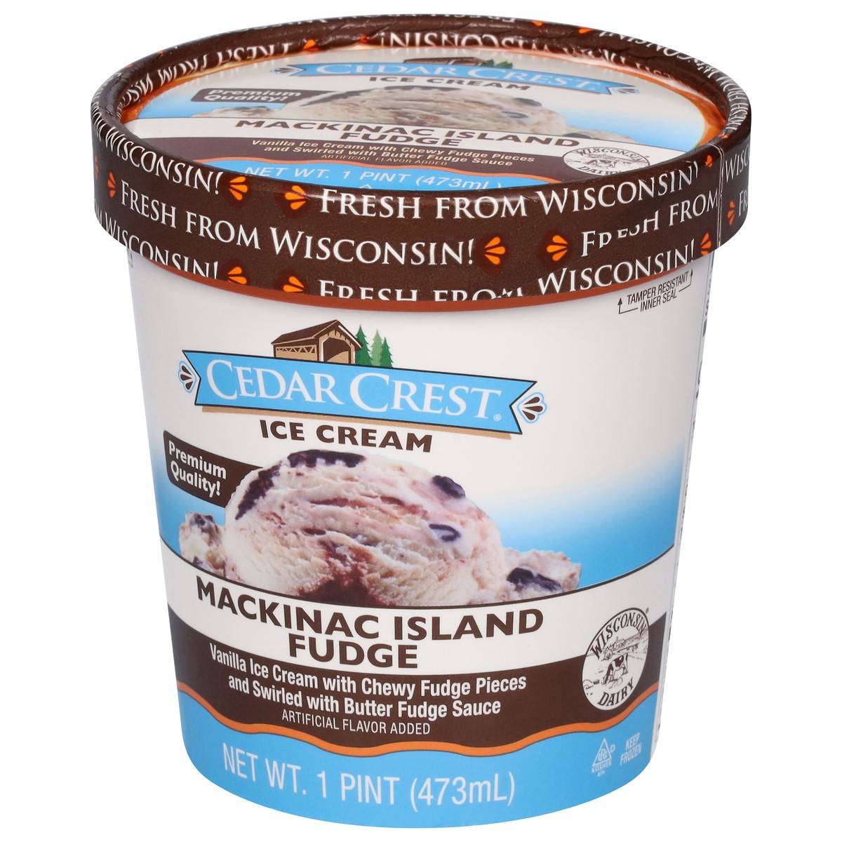 slide 7 of 13, Cedar Crest Mackinac Island Fudge Ice Cream 1 pt, 1 pint