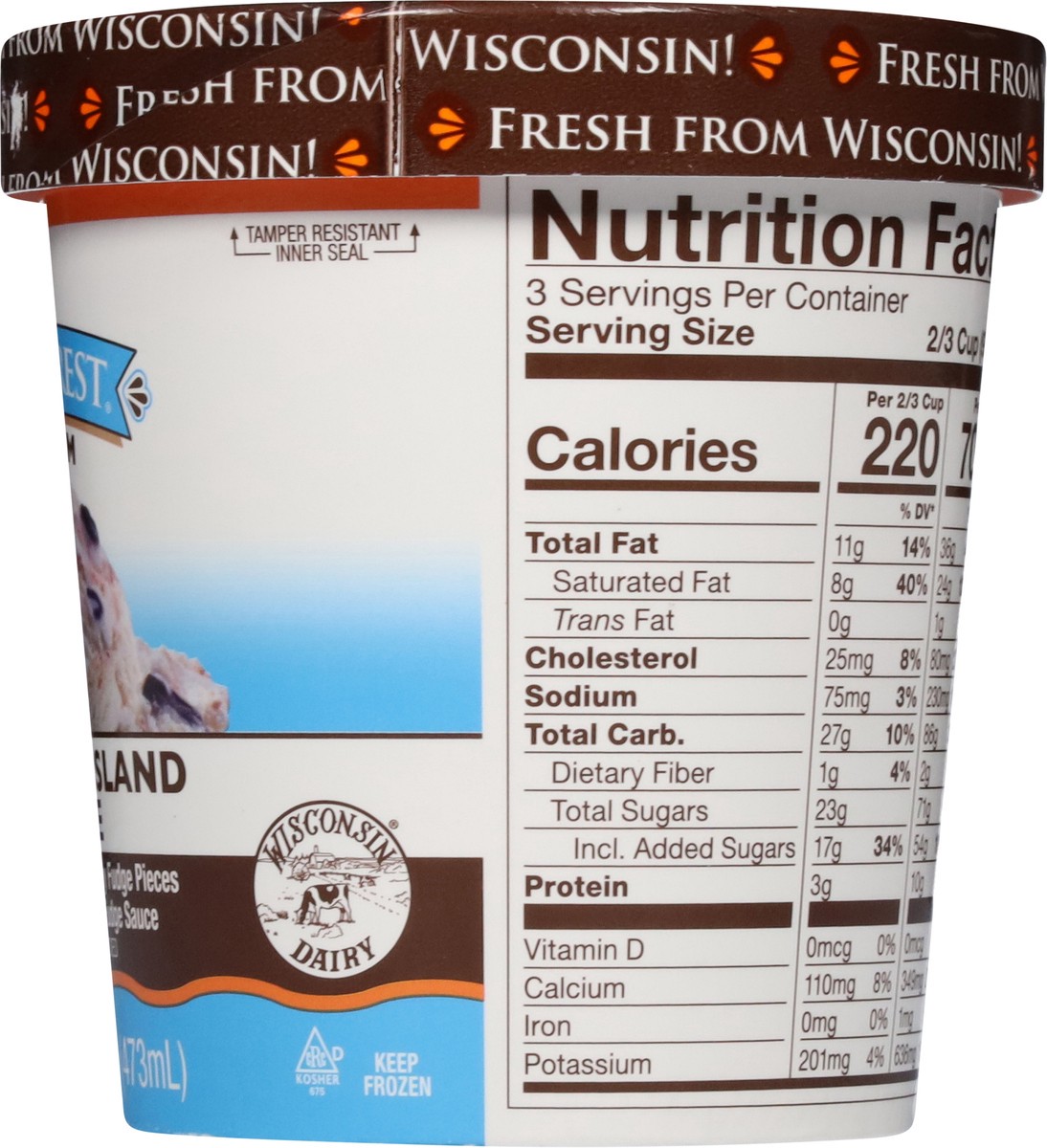 slide 8 of 13, Cedar Crest Mackinac Island Fudge Ice Cream 1 pt, 1 pint