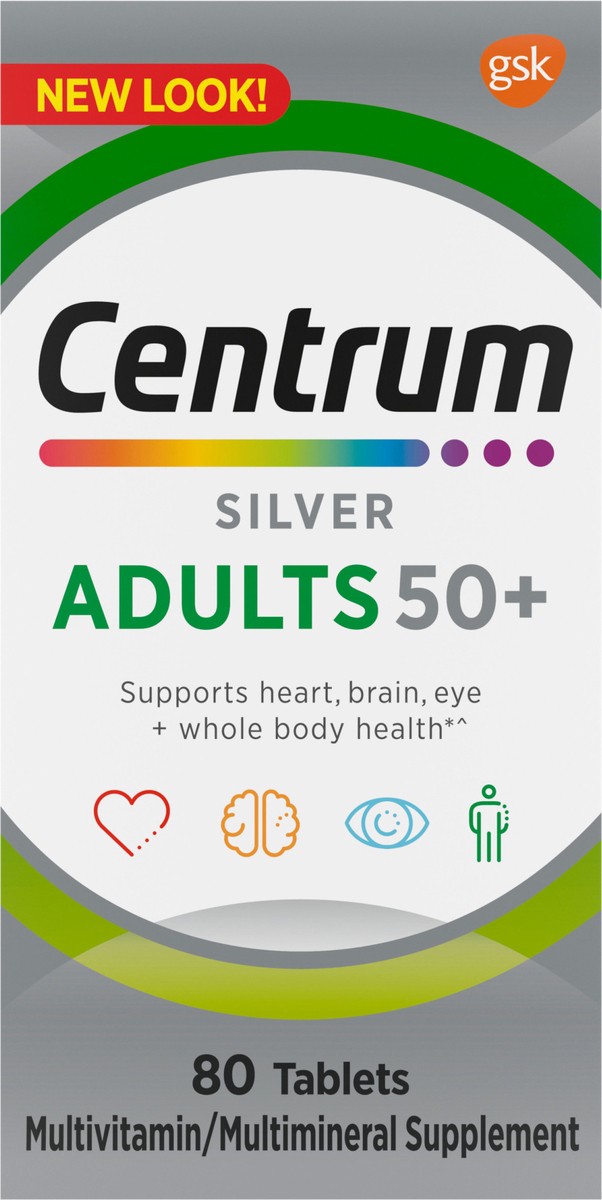 slide 9 of 9, Centrum Silver Adult, 80 ct