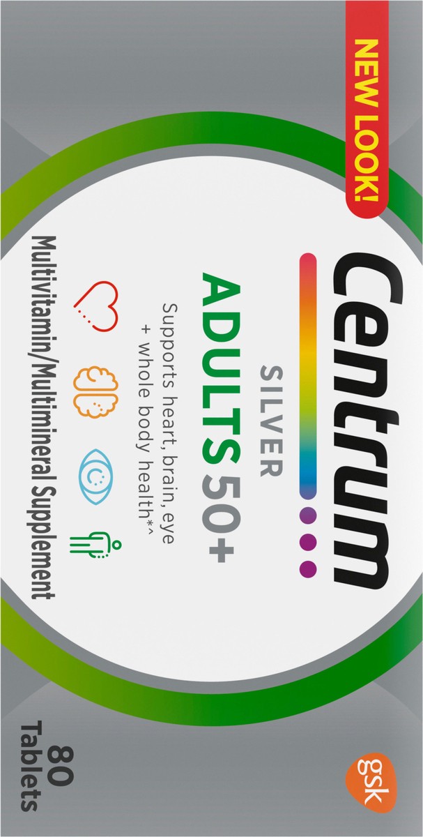 slide 2 of 9, Centrum Silver Adult, 80 ct