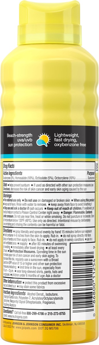 slide 2 of 5, Neutrogena Beach Defense Sunscreen Spray SPF 30 Water-Resistant Sunscreen Body Spray with Broad Spectrum SPF 50, PABA-Free, Oxybenzone-Free & Fast-Drying, Superior Sun Protection, 6.5 oz, 6.5 oz