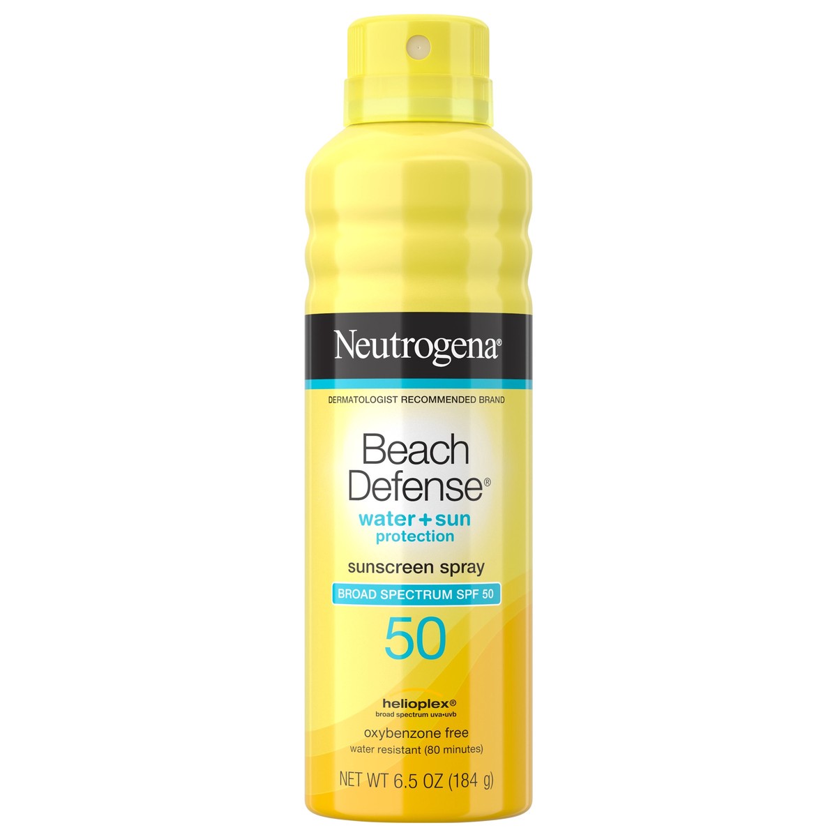 slide 3 of 5, Neutrogena Beach Defense Sunscreen Spray SPF 30 Water-Resistant Sunscreen Body Spray with Broad Spectrum SPF 50, PABA-Free, Oxybenzone-Free & Fast-Drying, Superior Sun Protection, 6.5 oz, 6.5 oz