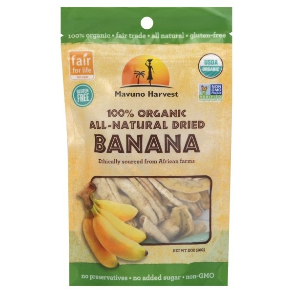 slide 1 of 1, Mavuno Harvest Fruit Dried Banana Org, 2 oz