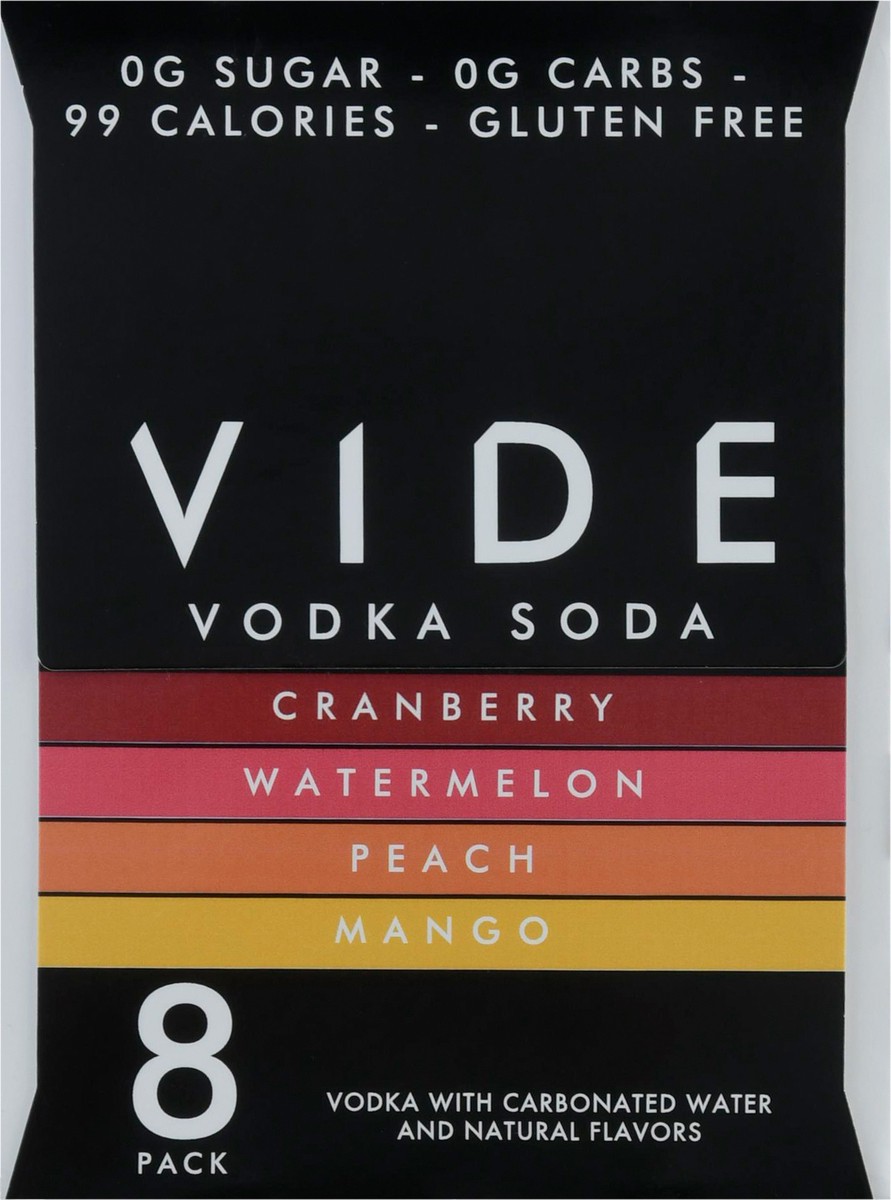 slide 4 of 12, Vide Vodka Soda Cocktail Variety Pack, 8 ct; 12 oz