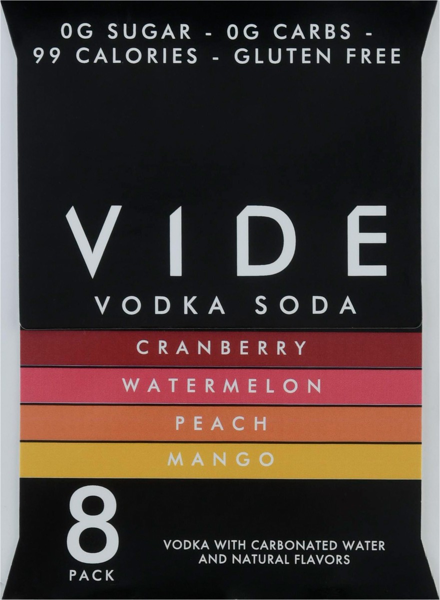 slide 11 of 12, Vide Vodka Soda Cocktail Variety Pack, 8 ct; 12 oz