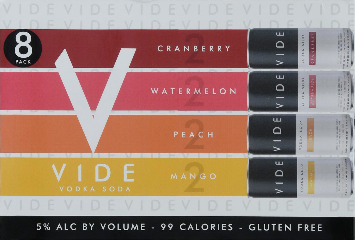 slide 10 of 12, Vide Vodka Soda Cocktail Variety Pack, 8 ct; 12 oz