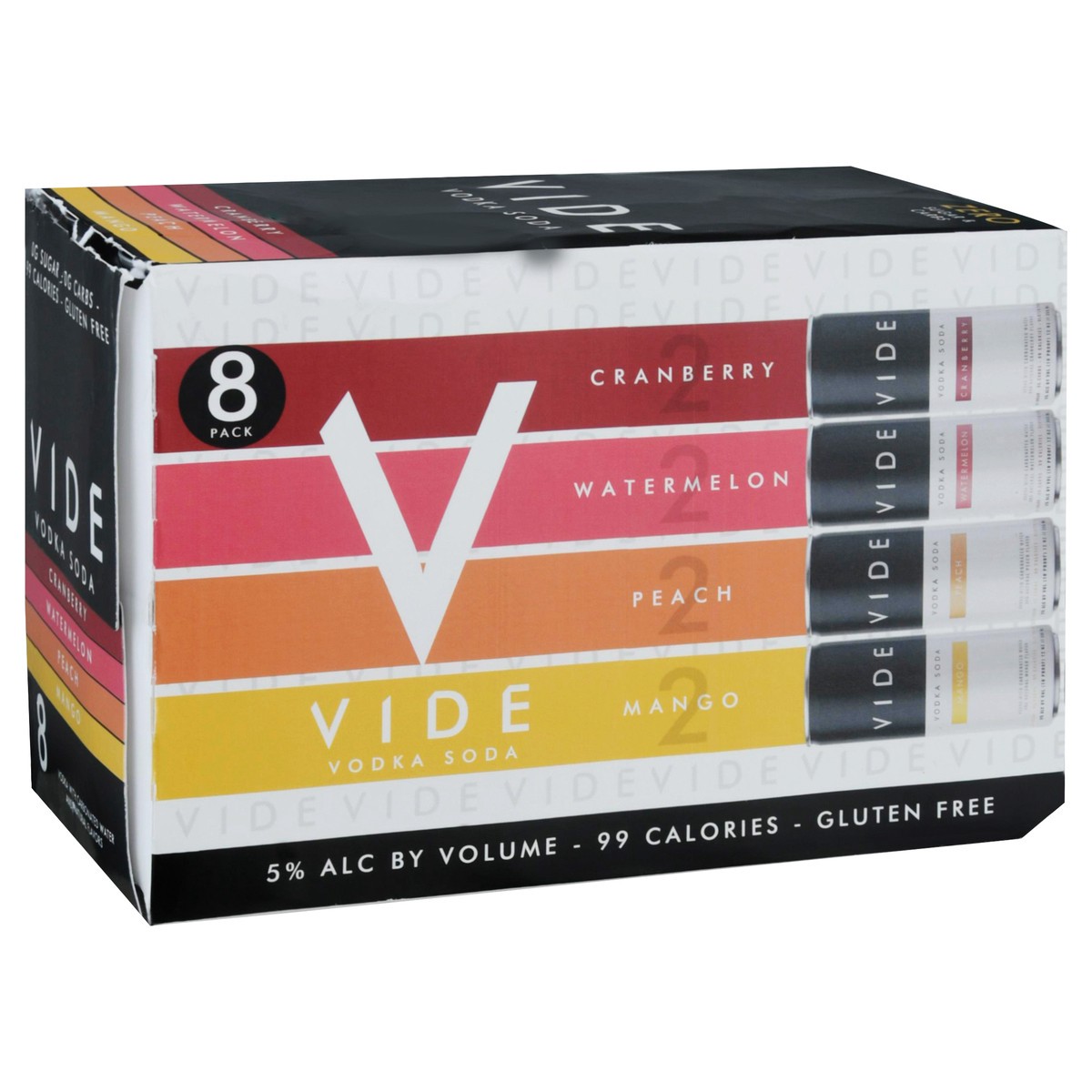 slide 8 of 12, Vide Vodka Soda Cocktail Variety Pack, 8 ct; 12 oz