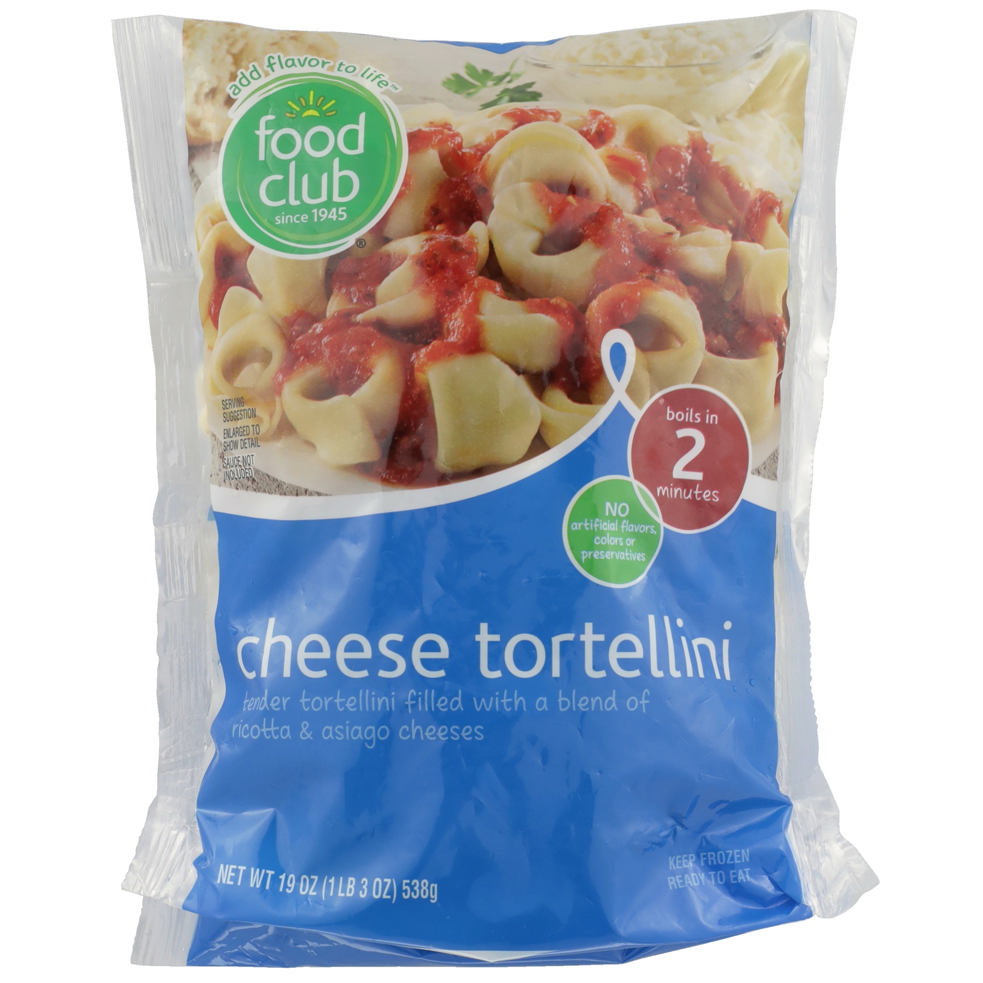 slide 1 of 6, Food Club Tortellini Cheese, 19 oz
