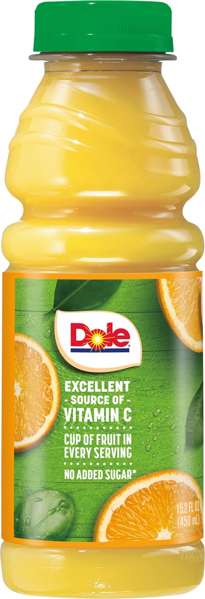 slide 4 of 8, Dole 100% Juice Orange 15.2 Fl Oz, 15.2 oz