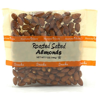 slide 1 of 1, Nature's Eats Roasted Salted Almonds, 7 oz