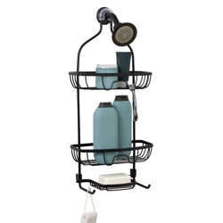 Zenna Home Rustproof Black Shower Caddy